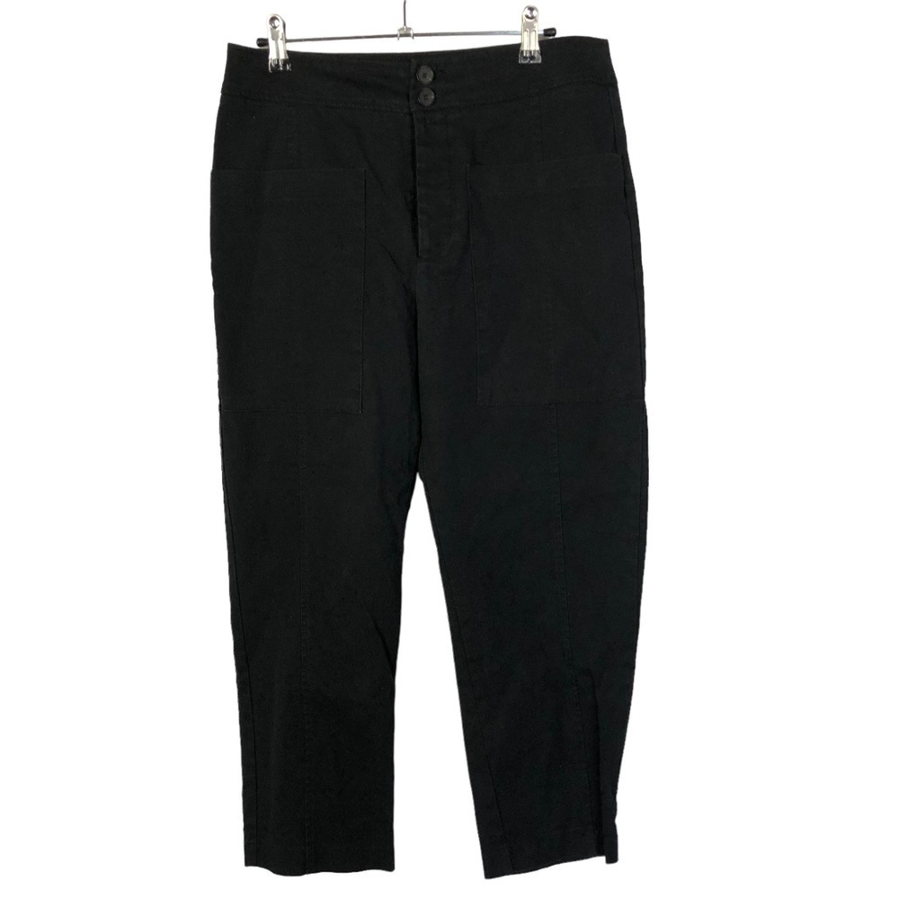 Zara Black High Rise Utility Straight Leg Pants M‎
